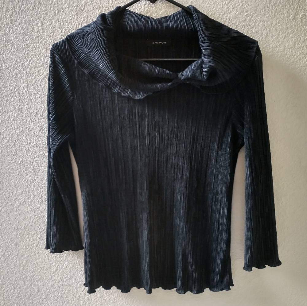 Jaipur black textured blouse